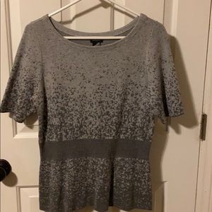 Grey Ann Taylor Short Sleeve Sweater